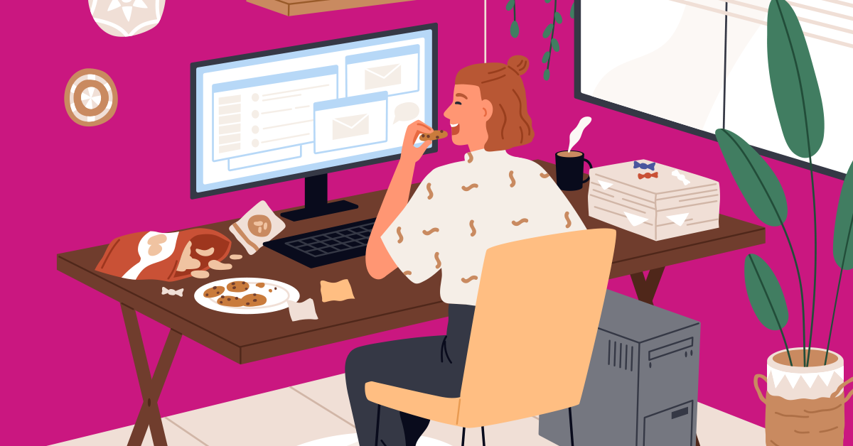 Comer delante del computador provoca sobrepeso e improductividad